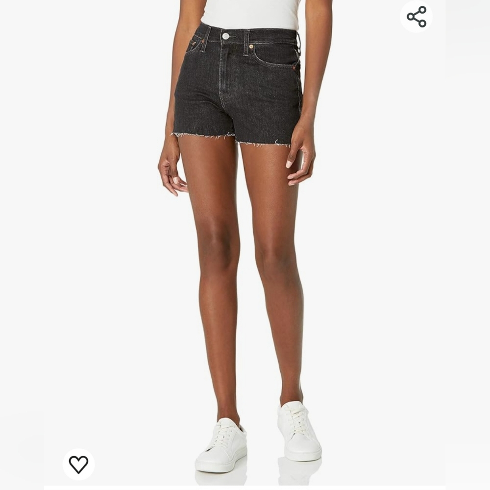 Nwt women's levis high rise black shorts 24